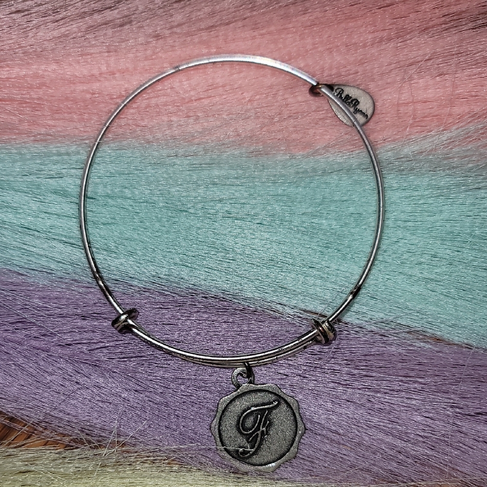 Bella Ryann Silver 'F' Charm Bracelet